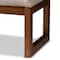 Baxton Studio Caramay Beige Upholstered Walnut Brown Finished Wood Bench 147-8193 - alternate 4